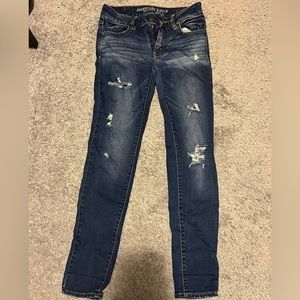 American Eagle super super stretch dark wash Jeggings